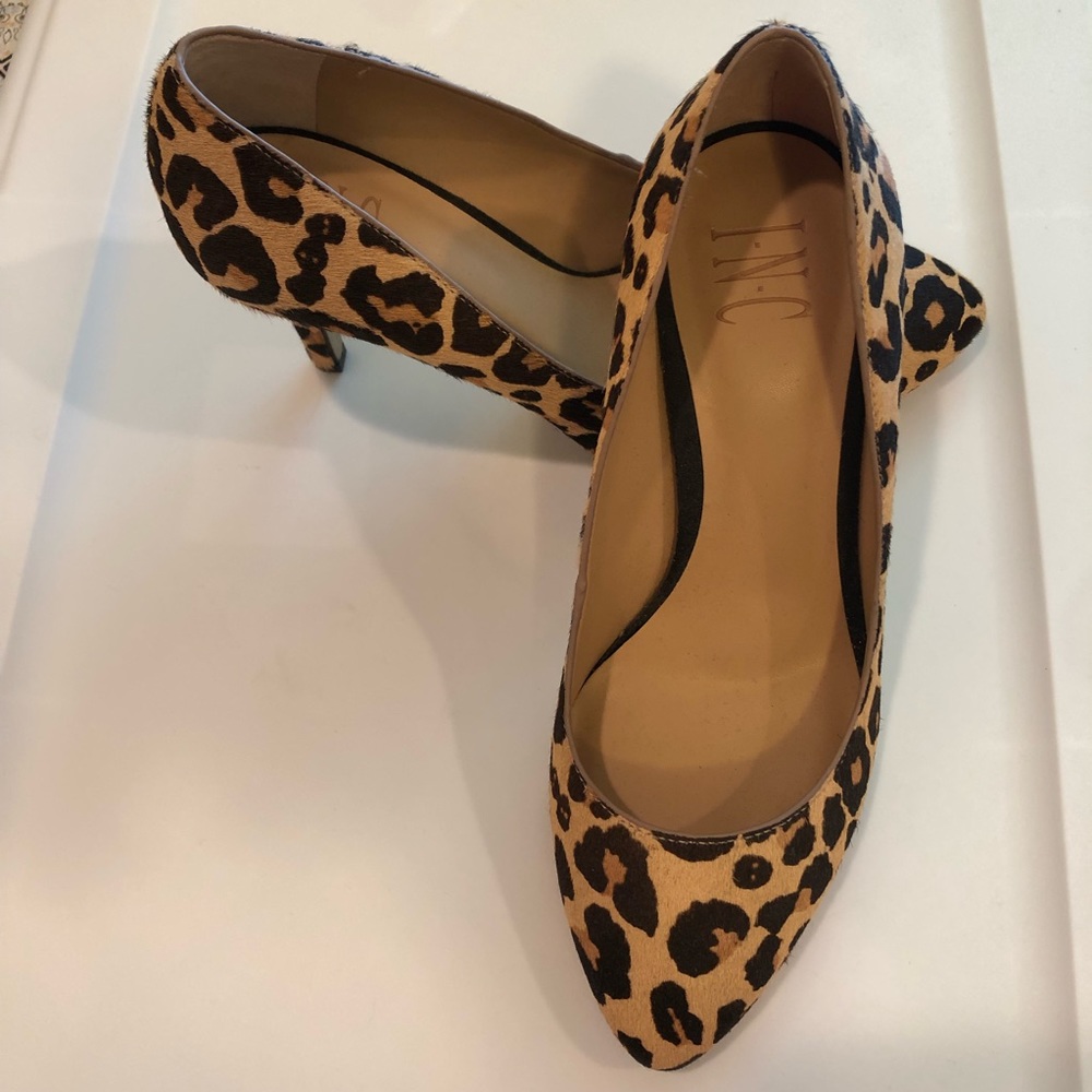 INC International Concepts Women’s Sz-7.5W Animal Cheetah Print High Heel, Pumps